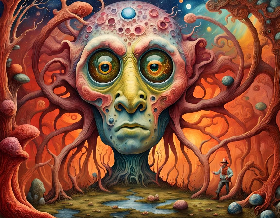 Vivid Acrylic Pour Art in Earth-Flame Colors