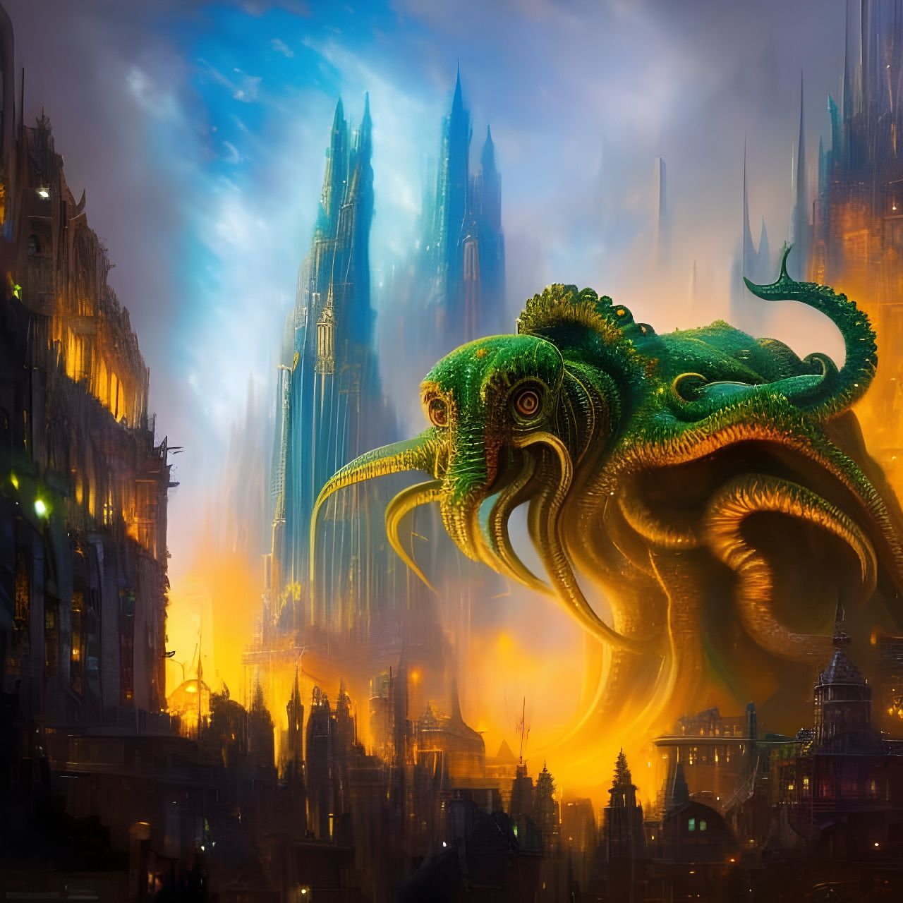 Mutant Octopus Visits the City