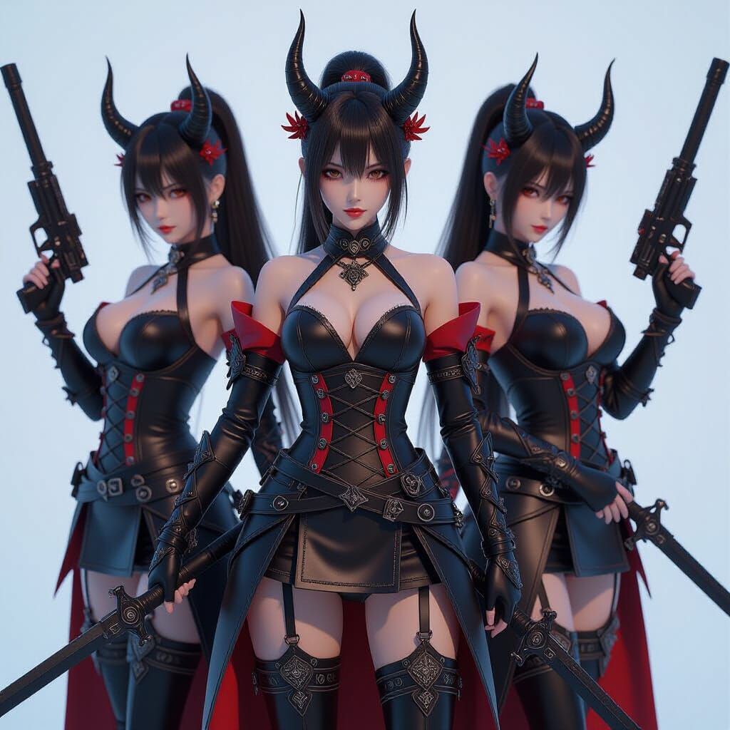 Kpop Demon Hunters in Anime Style