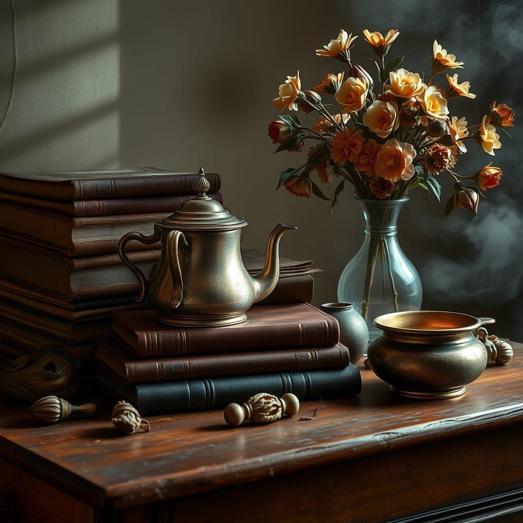 Antique Still Life in the Style of Caravaggio