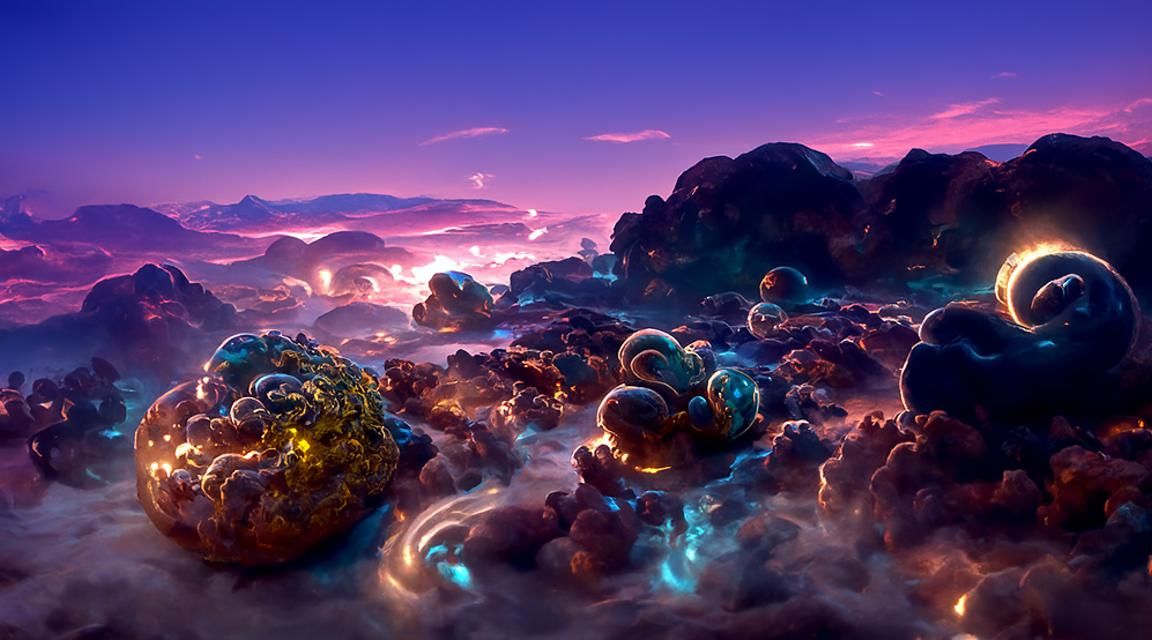 Surreal Impossible World Painting in Fantasy Style