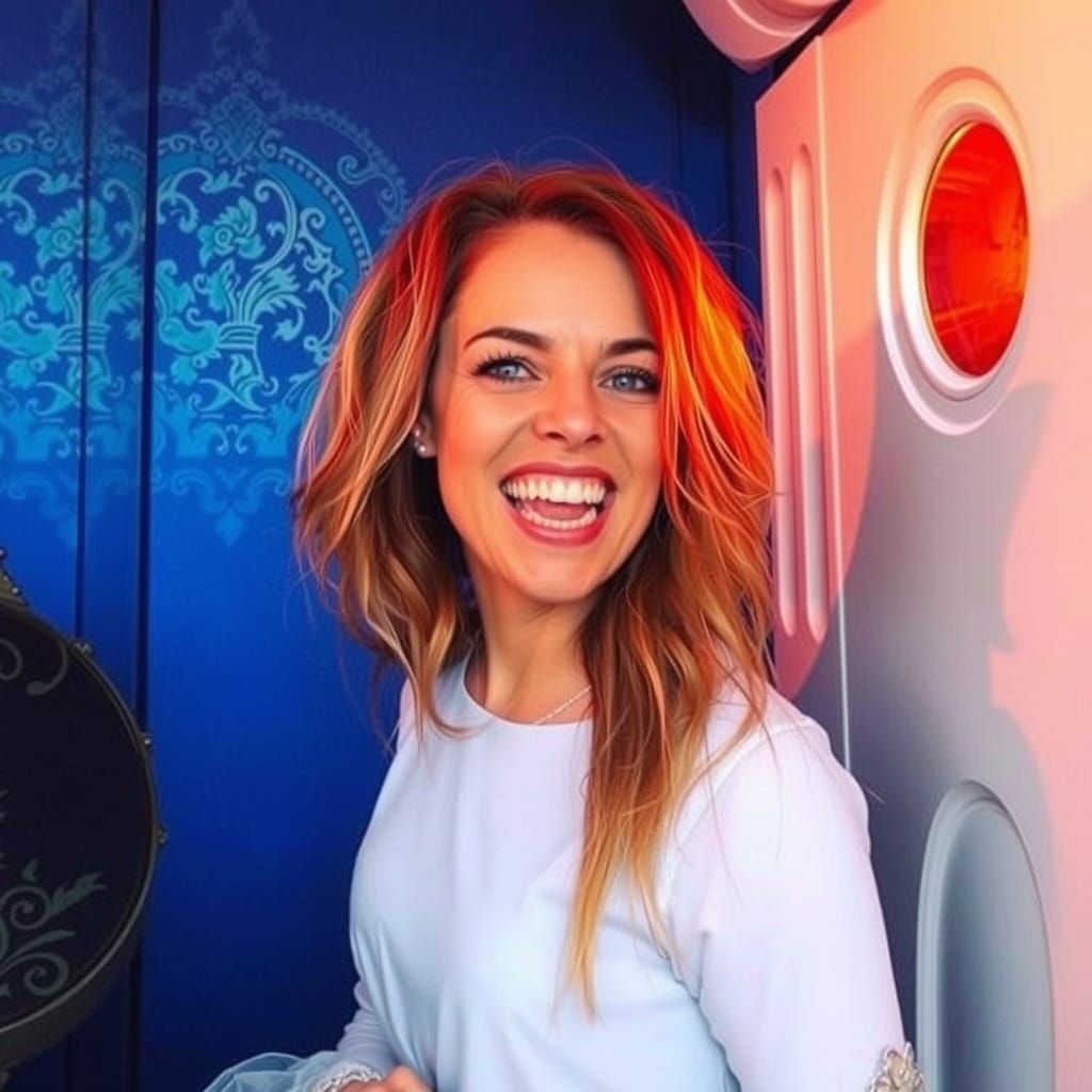 Elegant Woman in Opulent Interior, Inspired by Renaissance M...