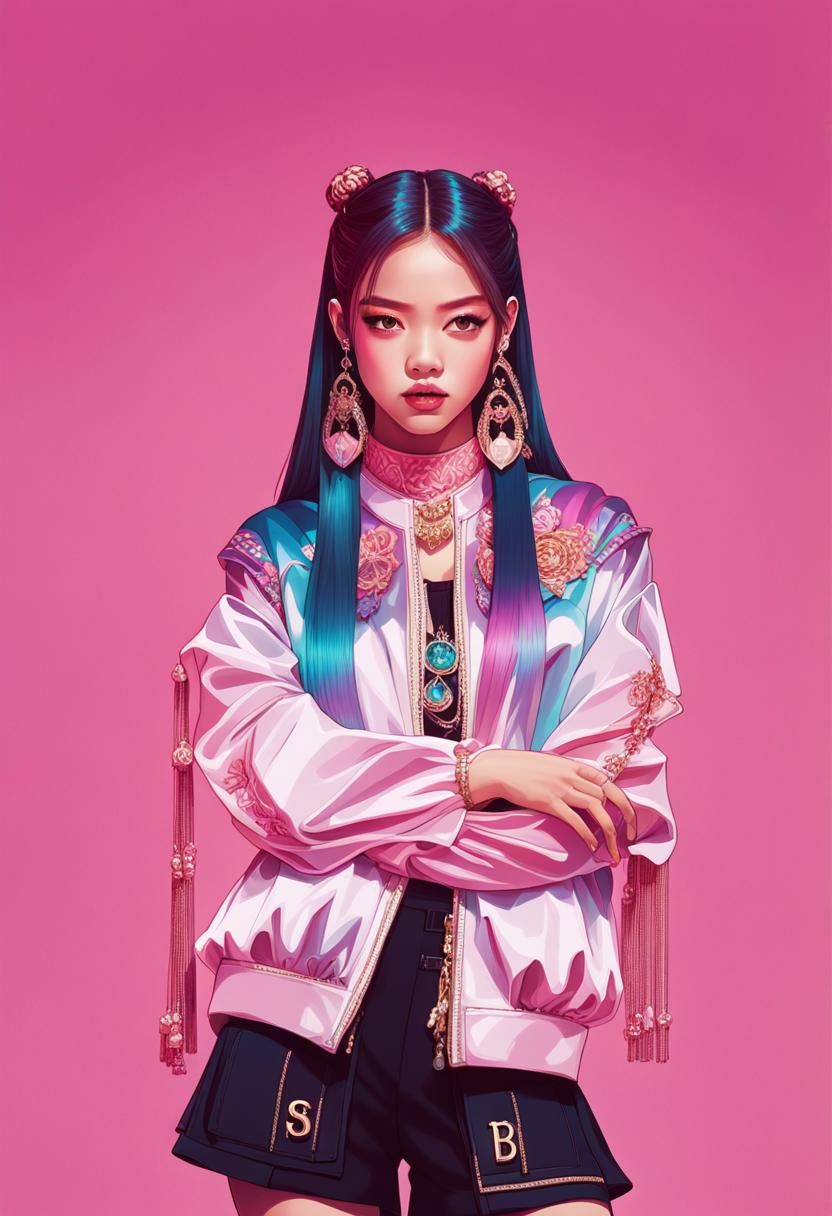 Blackpink Portrait in Art Nouveau Style