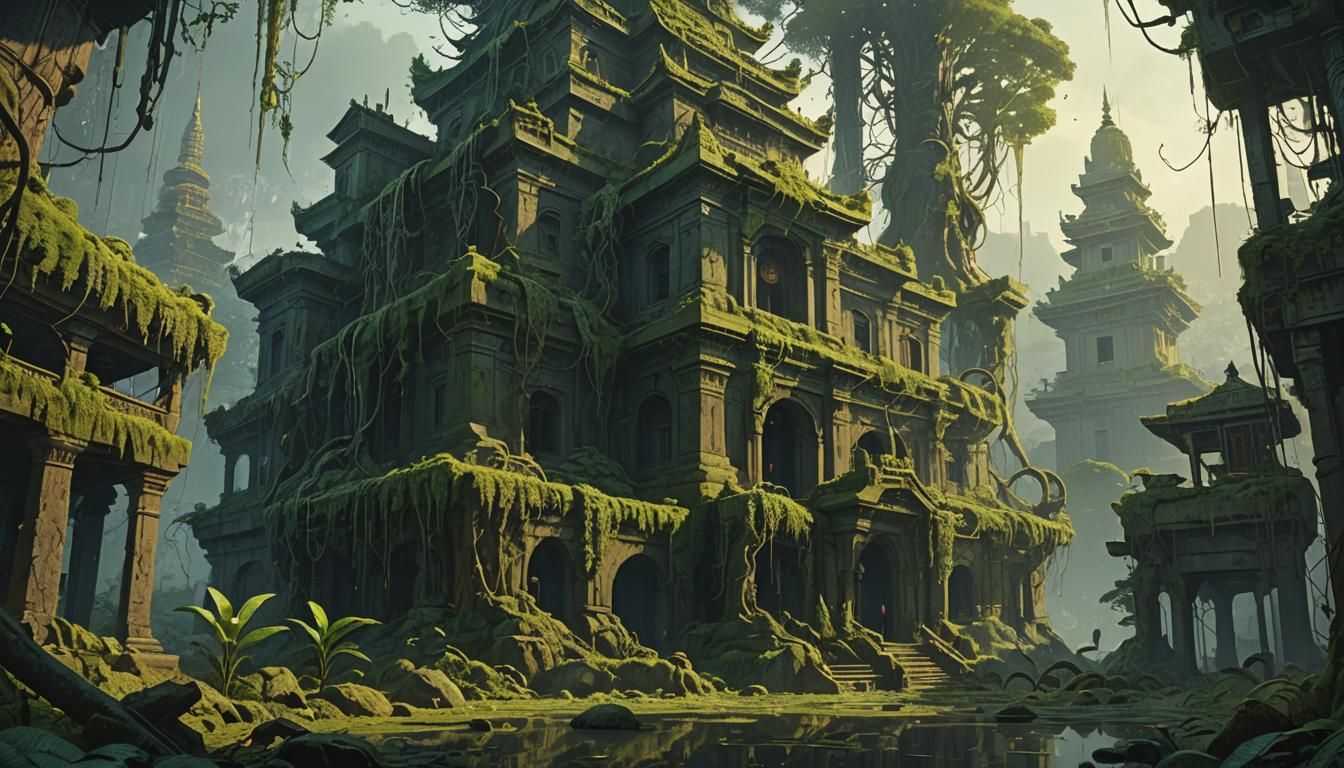 Lost Golden City Hidden in Dense Jungle