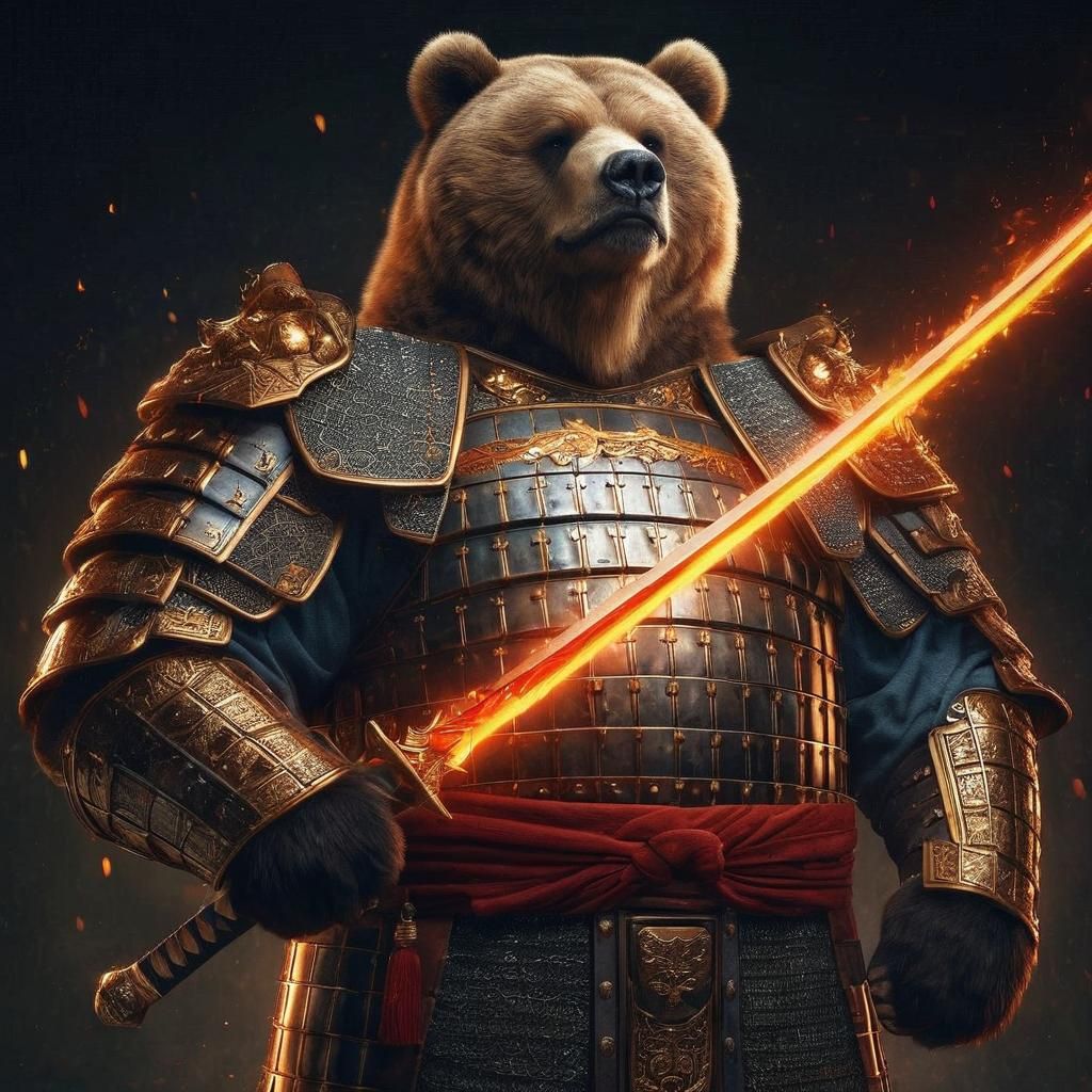 Majestic Kodiak Bear in Imperial Chinese Armor