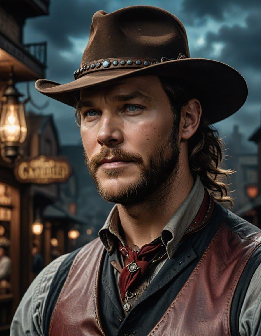 Steampunk Country Music Icon Gambler