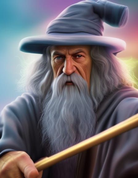 Hyperrealistic Wizard Portrait in Cinematic Style