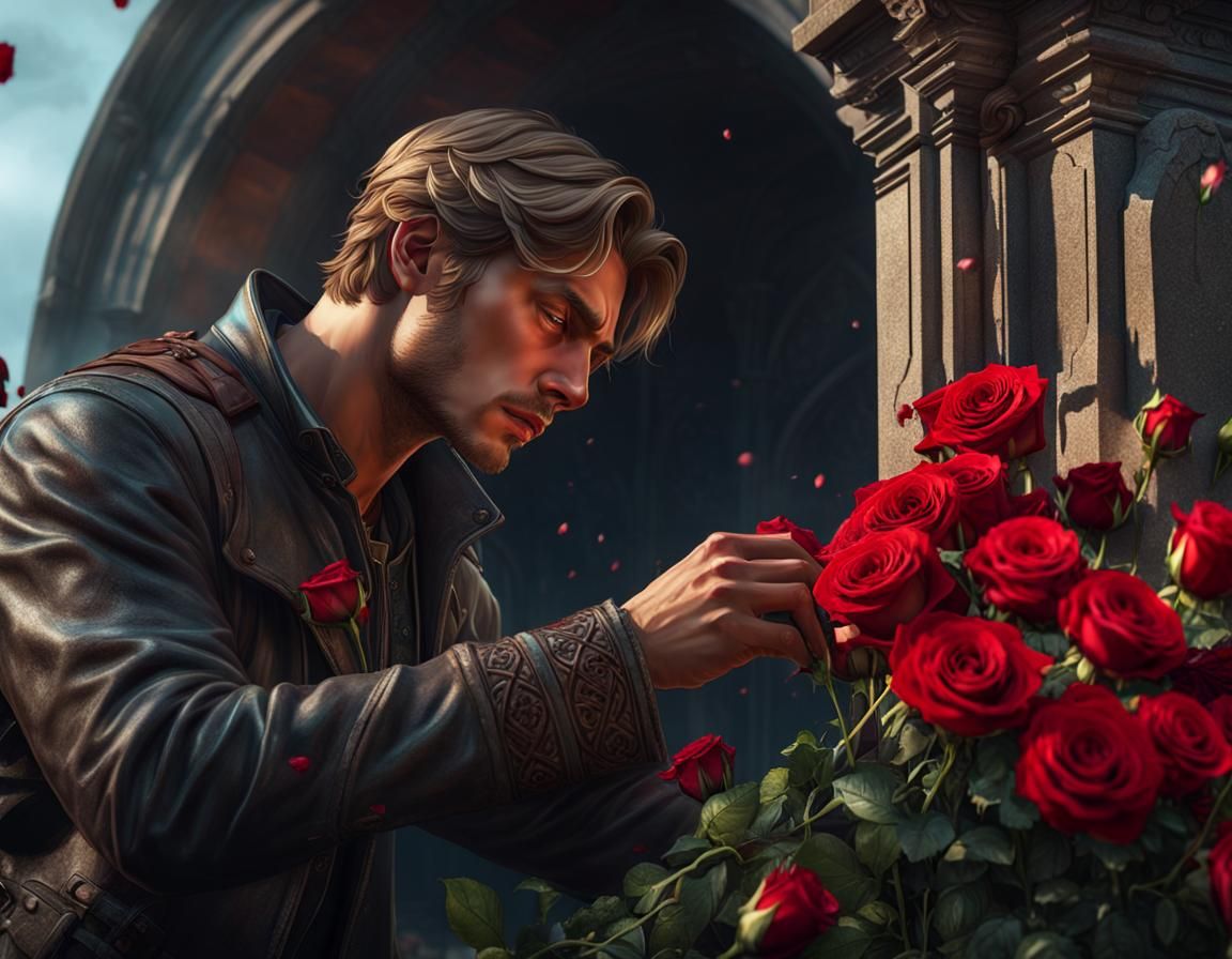 Young Man Mourns Lost Love in Vibrant, Triadic Colors