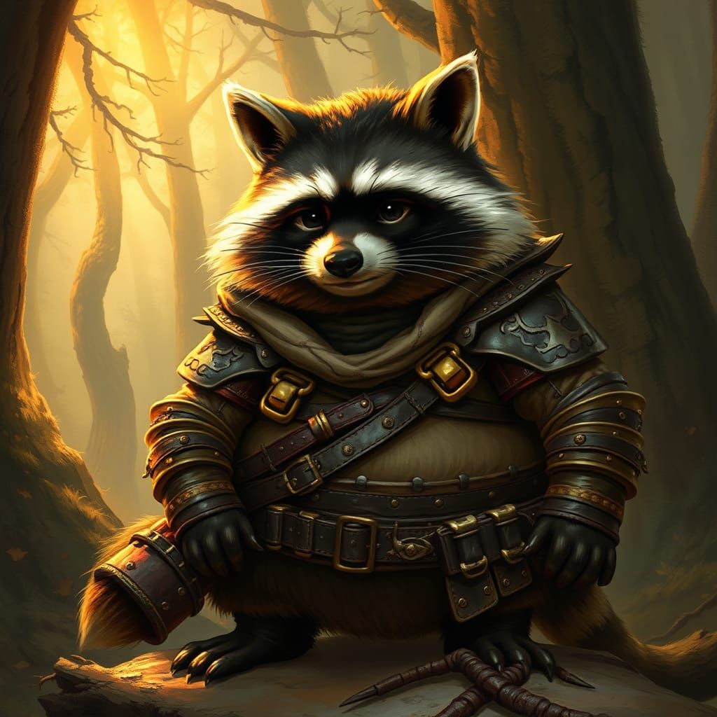 Chonky racoon rouge