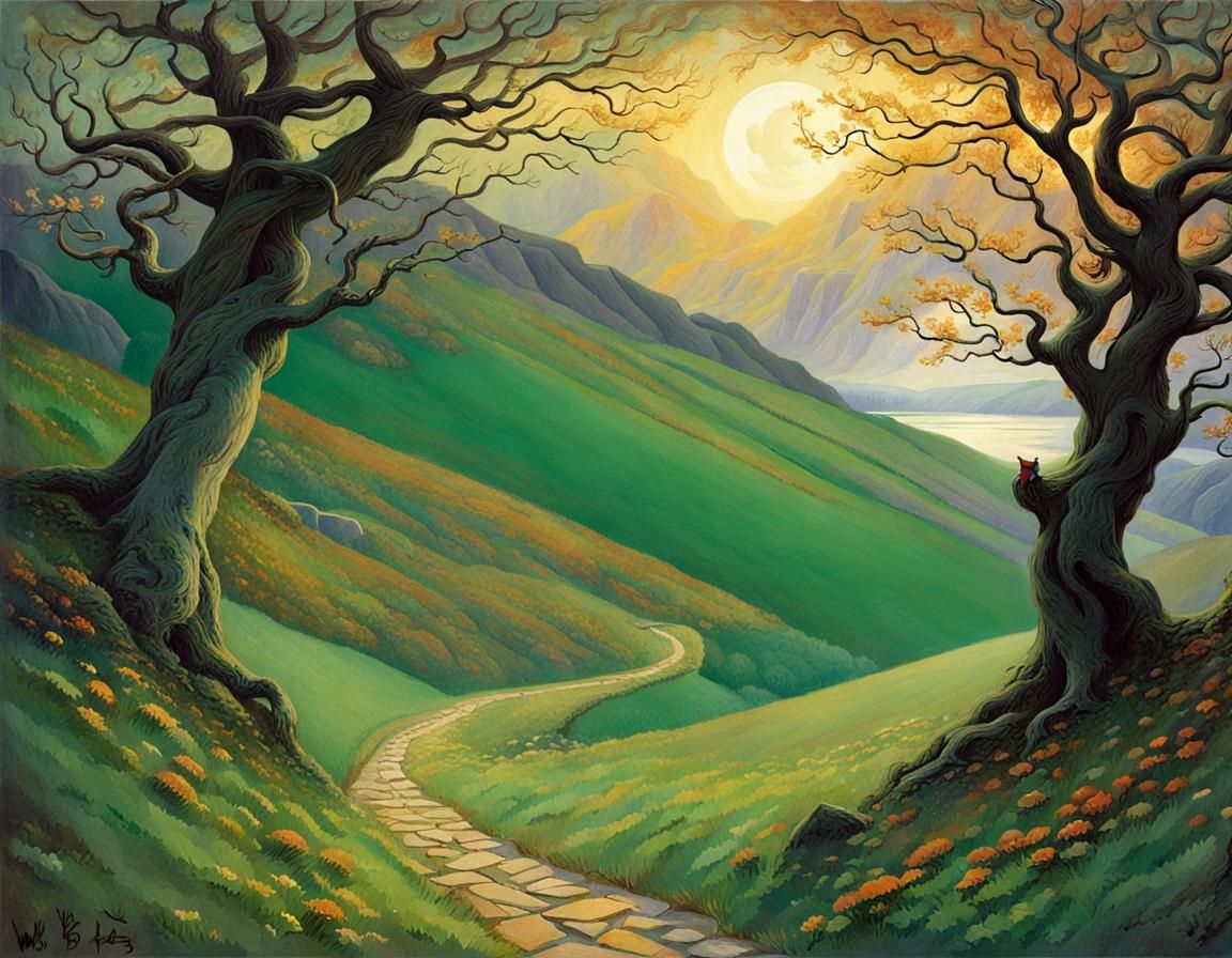 Wandering Aengus: AI Interpretation of Yeats' Poem