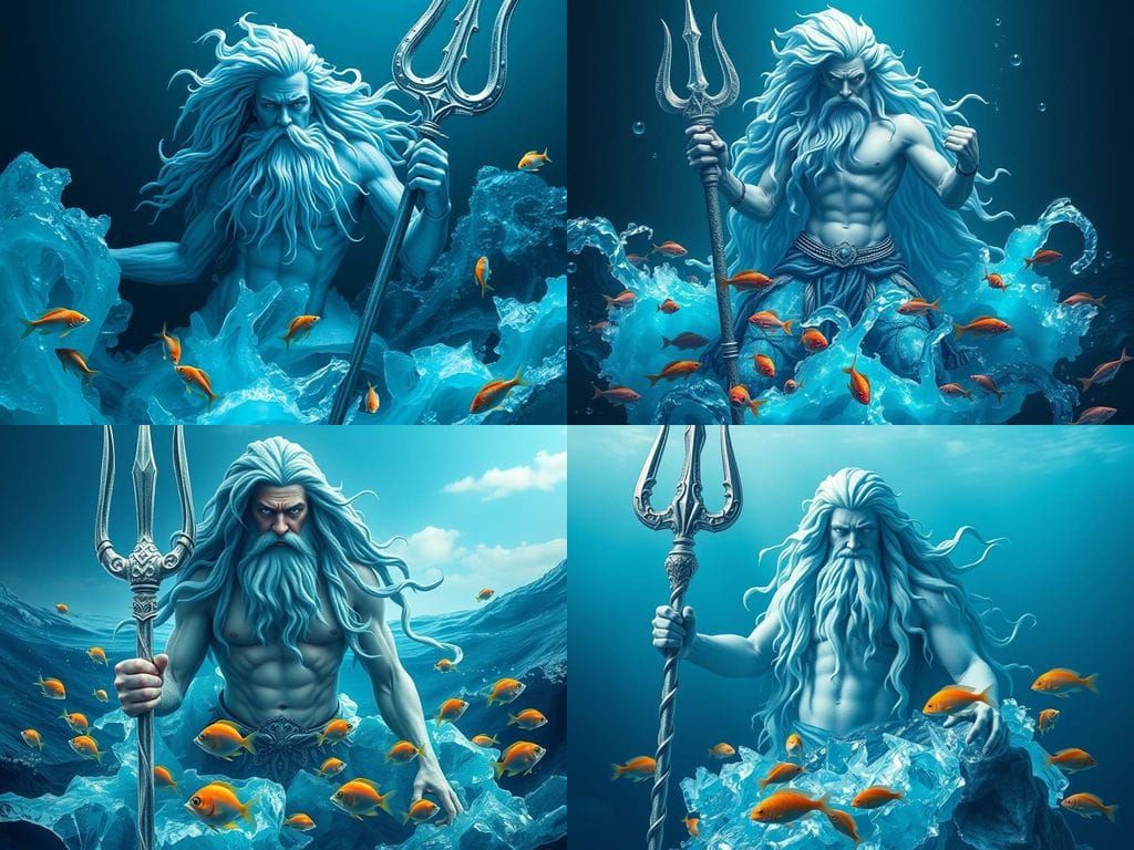 Glowing Sea God Rises from Ocean Depths