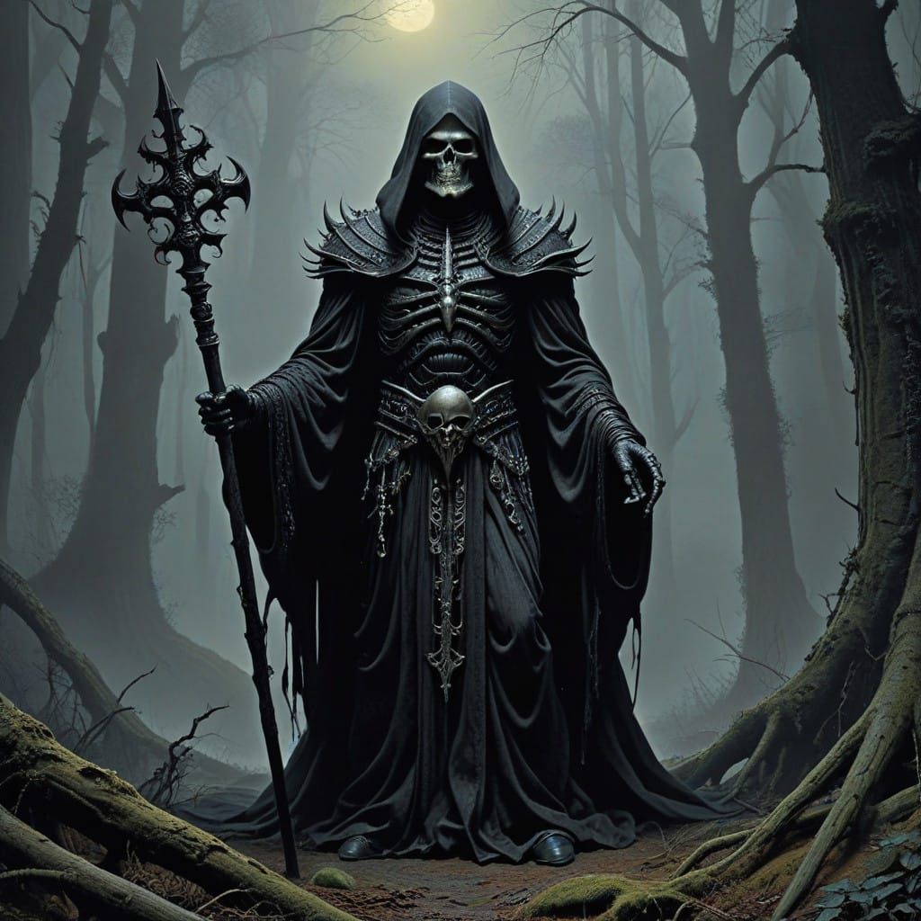 Sinister Wizard Emerges from the Dark Forest