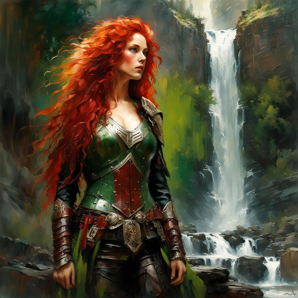 Joan of Arc in Detailed Matte Painting Style