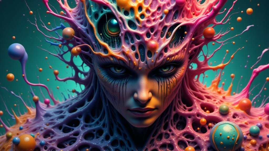 Haunting Trypophobia Portrait in Dynamic Lighting