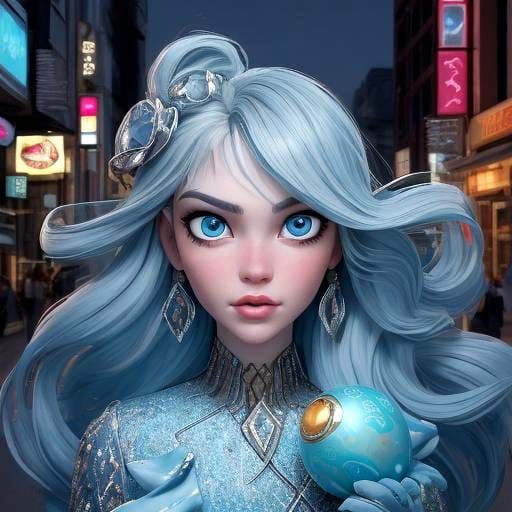 4 Images (5): Ines and the Faberge egg.