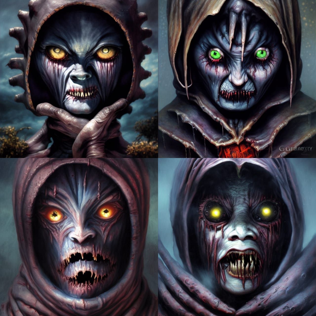 Cenobite Monster as Sinister Oil Painting