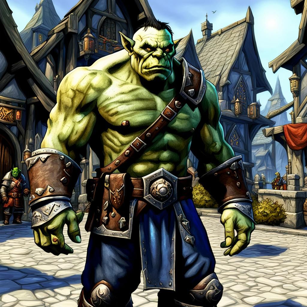 An Orc visiting Stormwind City