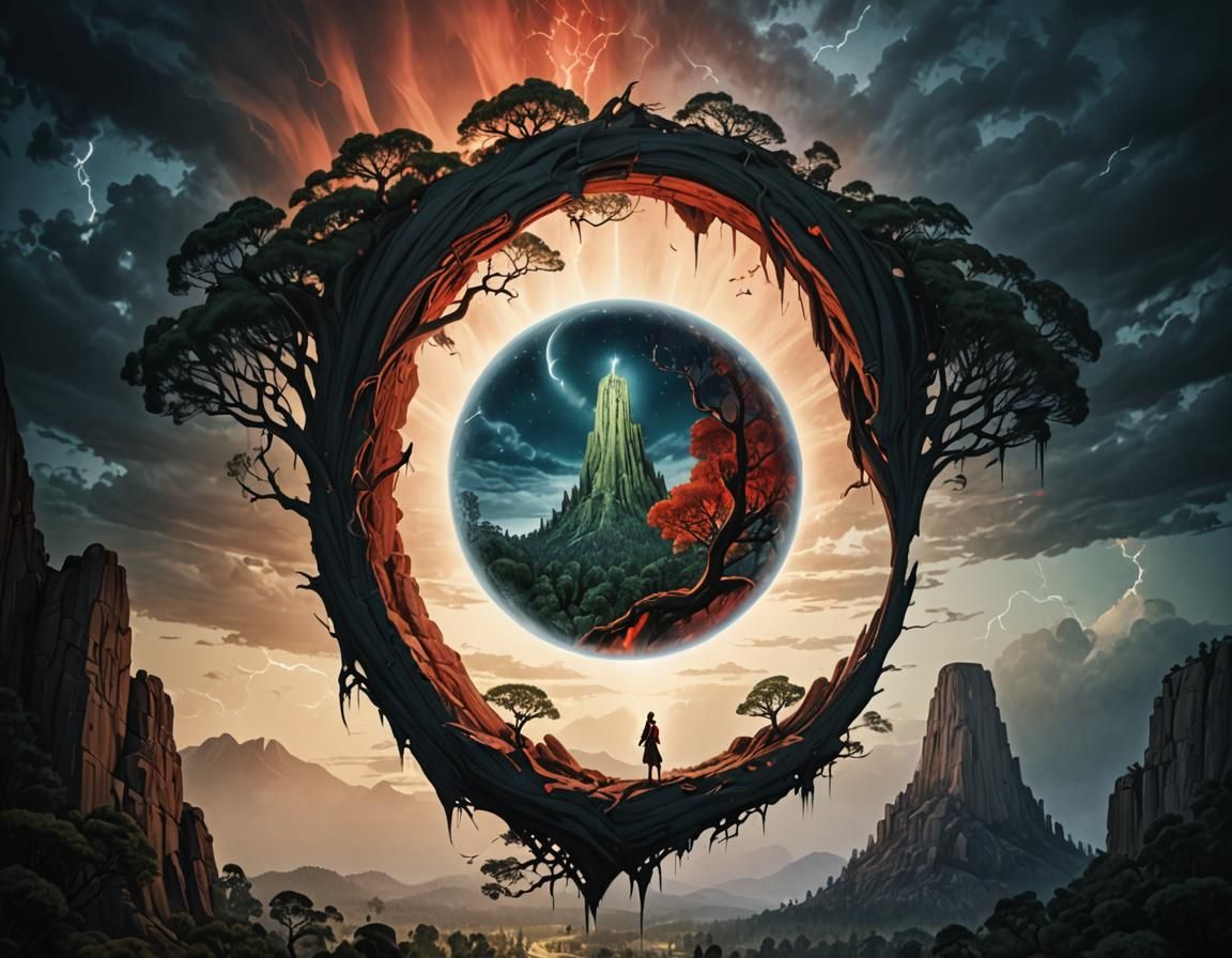 Devil's Tower with Fairy in Heidelberg School Style