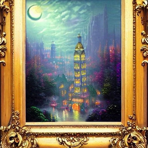 Ethereal Lunar City in Luminist Style