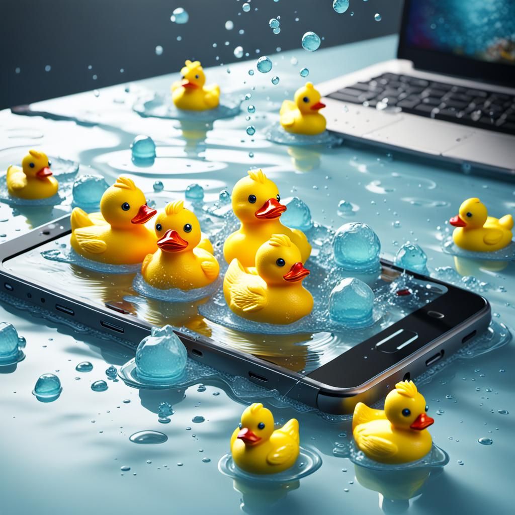 Image: Desk under water.
