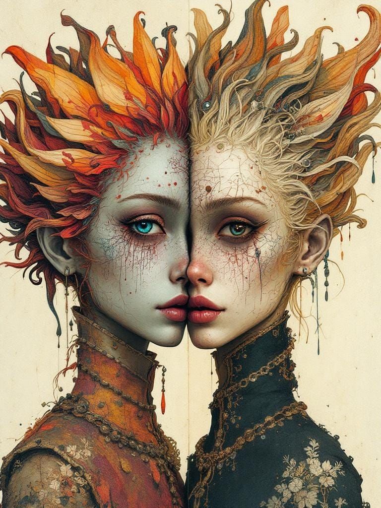 Where They Touched Split-Infinity in Their Clothes Carved fr...