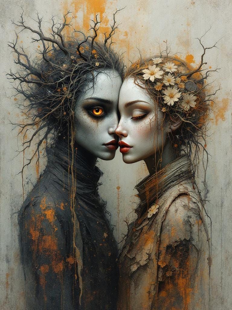 Where They Touched Split-Infinity in Their Clothes Carved fr...