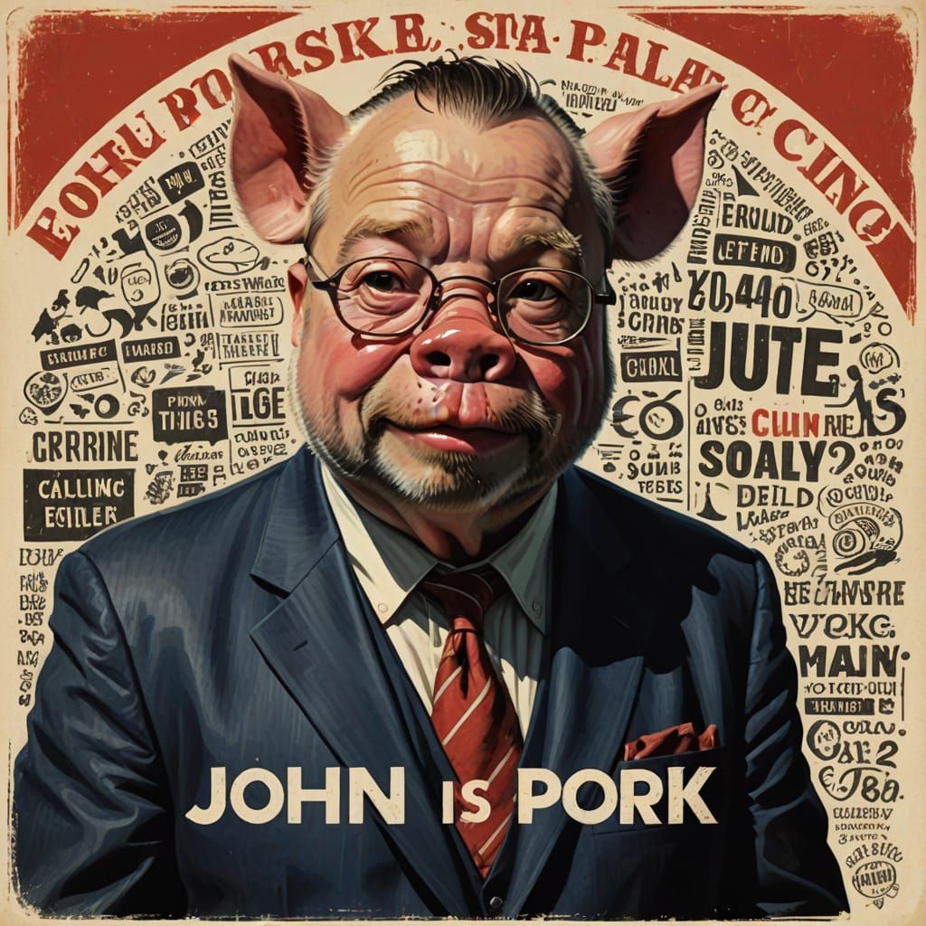 AI-Generated Image of John Pork Calling