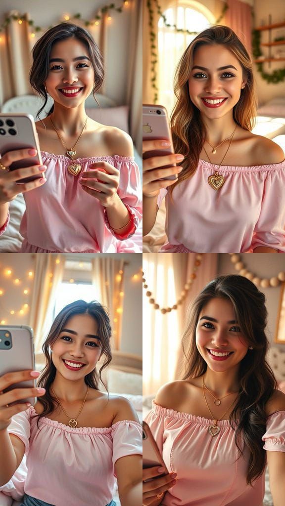 Young Woman in Cozy Pastel Paradise