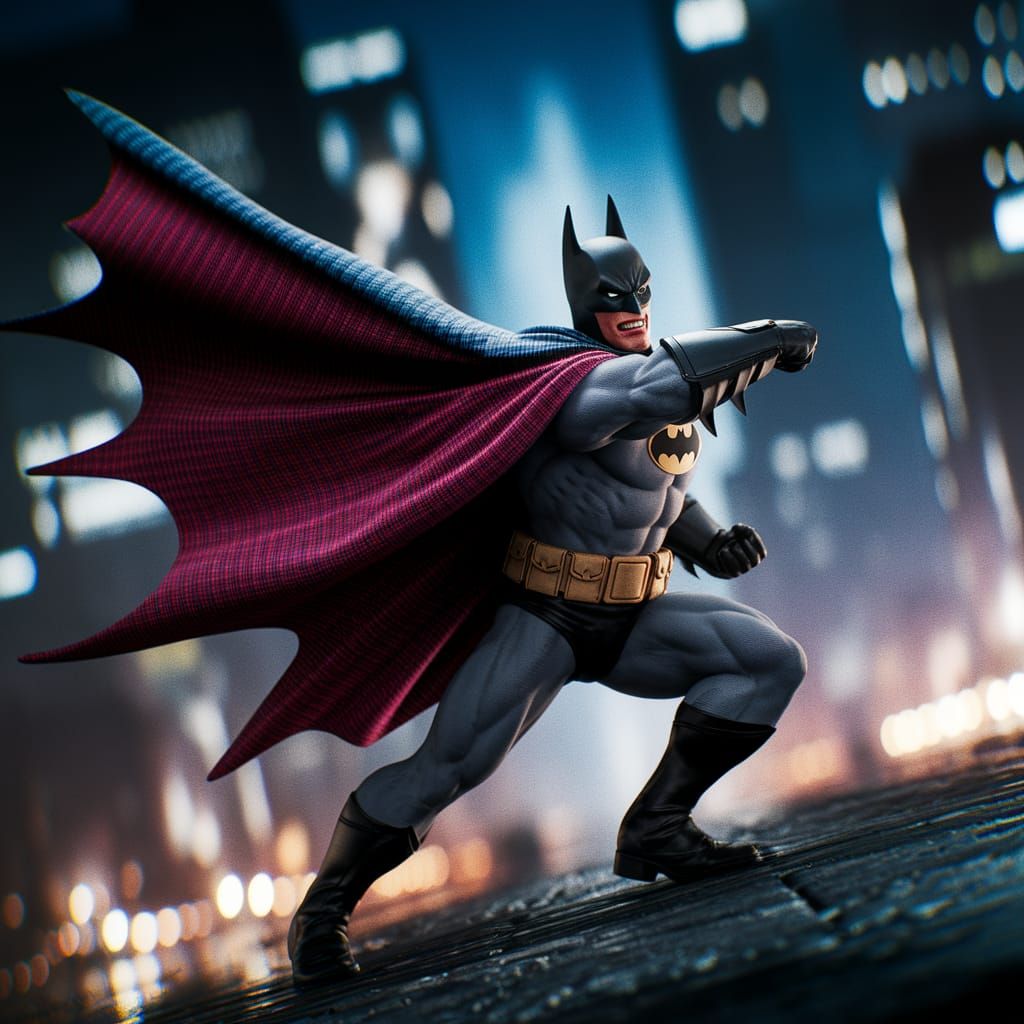 Batman in Gingham Cape: Dark Knight Epic
