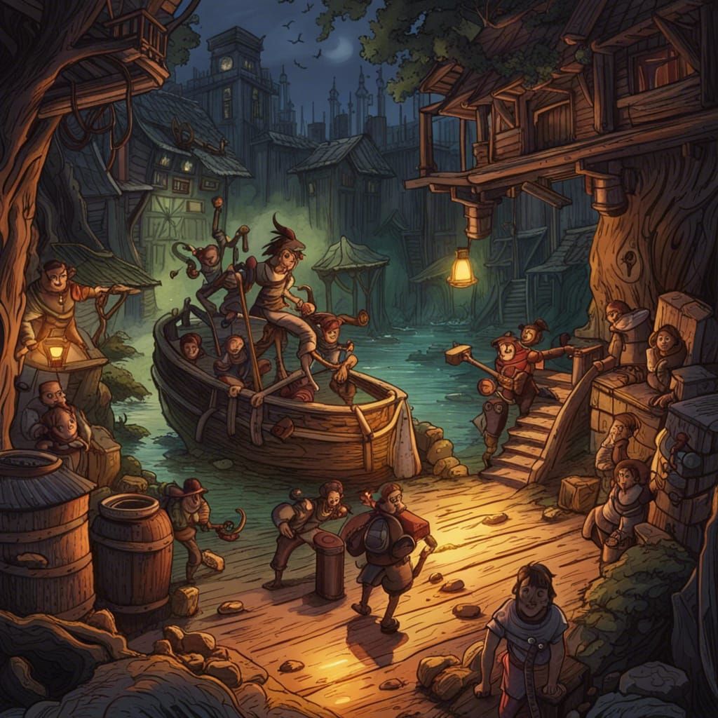 Pirate Cove Treasure Trove Under Moonlight