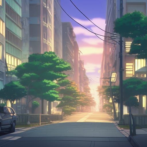Anime Key Visual of a Calm Street