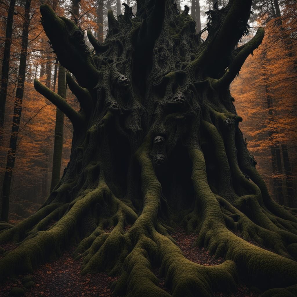 Demons Hidden in Pacific Northwest Autumn Woods