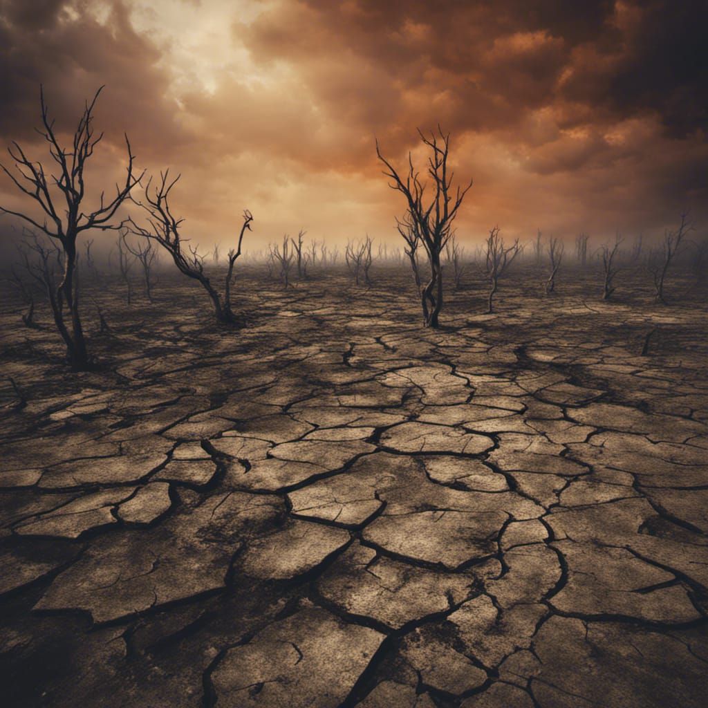 Post-Apocalyptic Scorched Earth Landscape