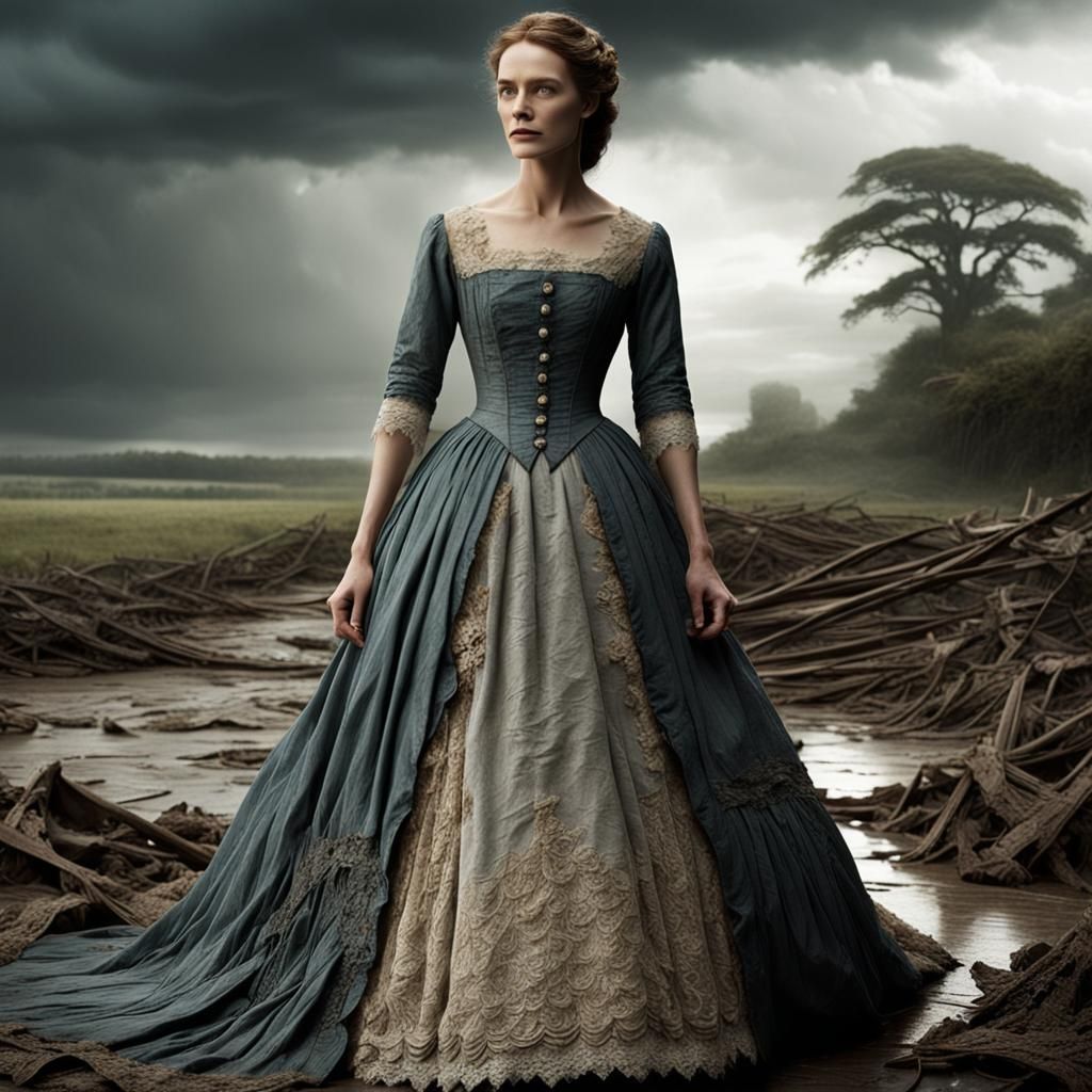 Elegant Storm Survivor, a 3D Pixar Style Portrait