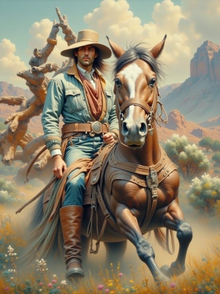 Equestrian Portrait in Classic American Style