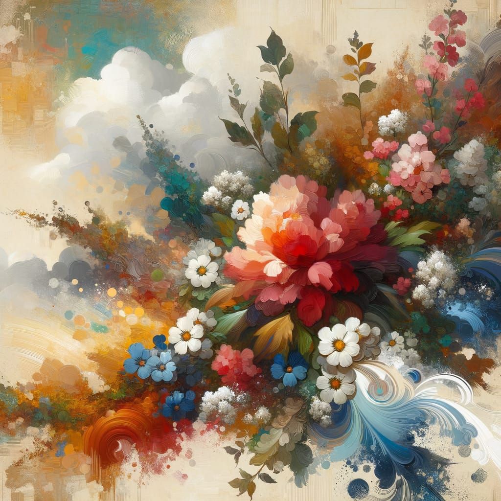 Romantic Landscape with Oil Painting Techniques