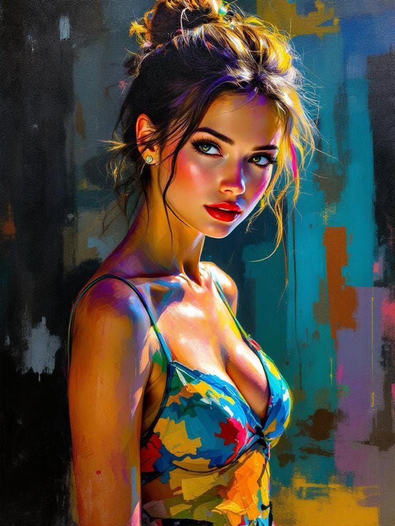 Impressionistic Female Figure Study in Vibrant Light