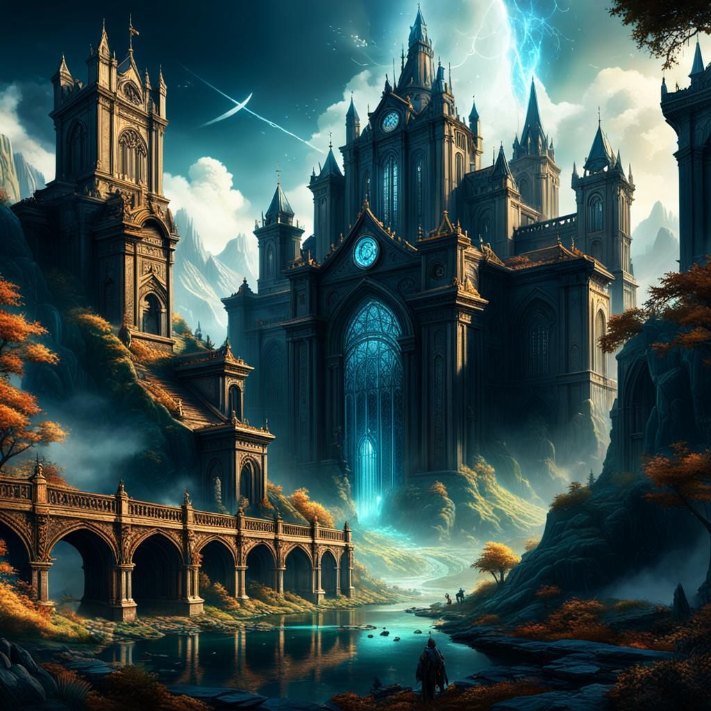Hopeful Vision: Matte Painting of Divine Plans