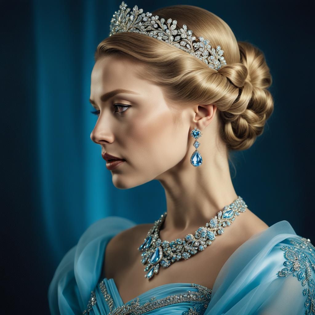 Russian Princess Portrait with Slavic Jewelry