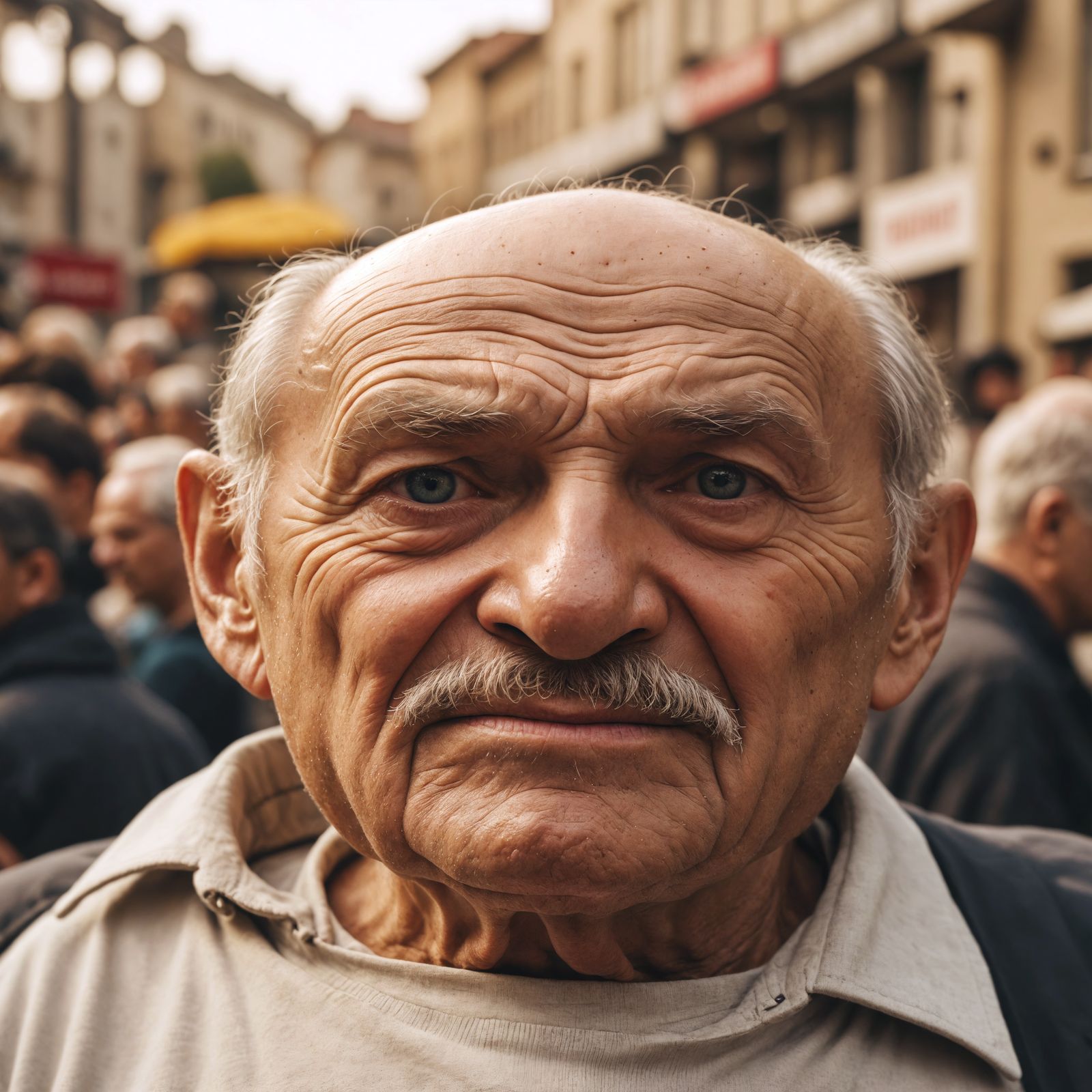 Hyperrealistic HDR Portrait of an Old Man