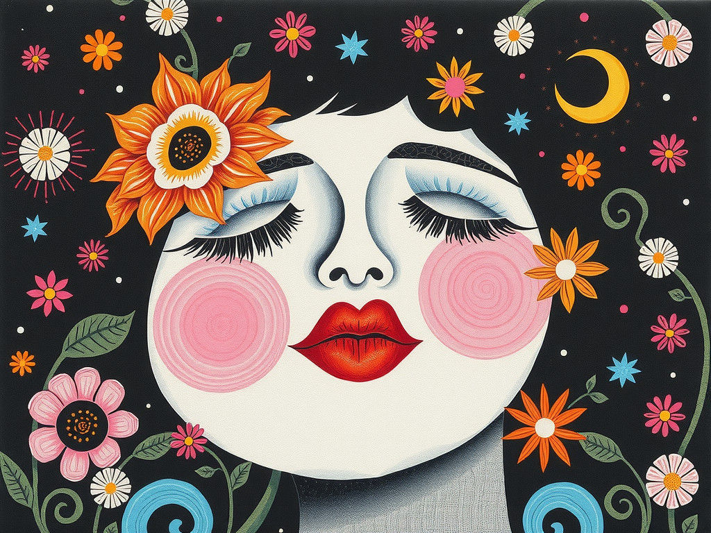 Fornasetti-Style Dreamscape in Colorful Charcoal