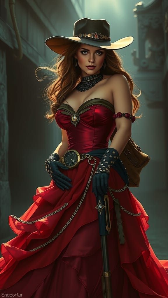 Frontier Outlaw Belle in Dark Mystical Style