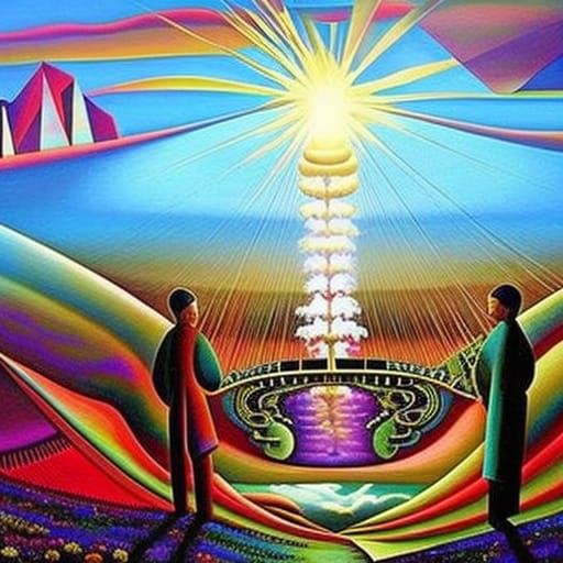 Psychedelic Surreal Painting of Insight