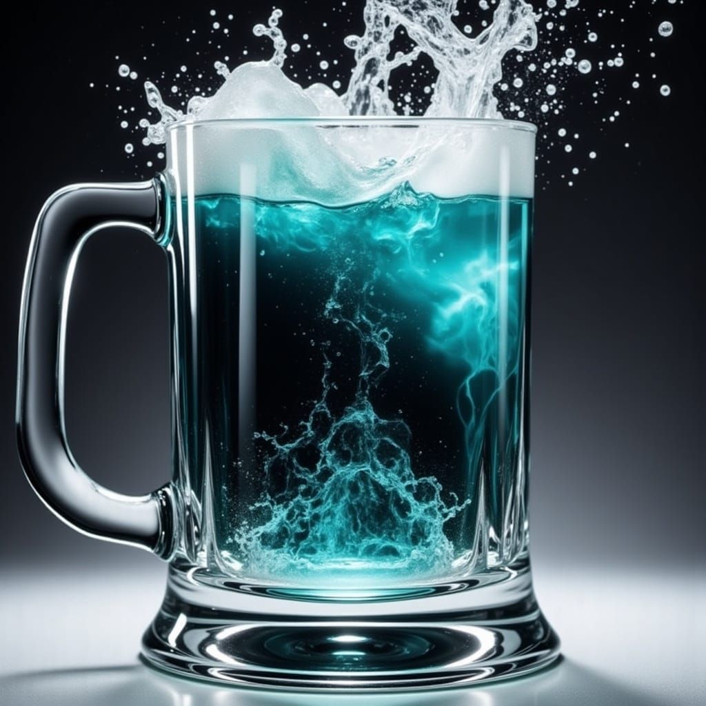 Gothic Liquid Swirls into Ominous Crystal Tankard