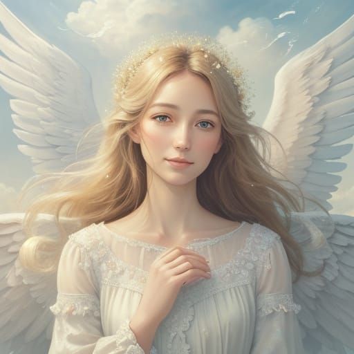 Angelic Portrait in Warm, Golden Light