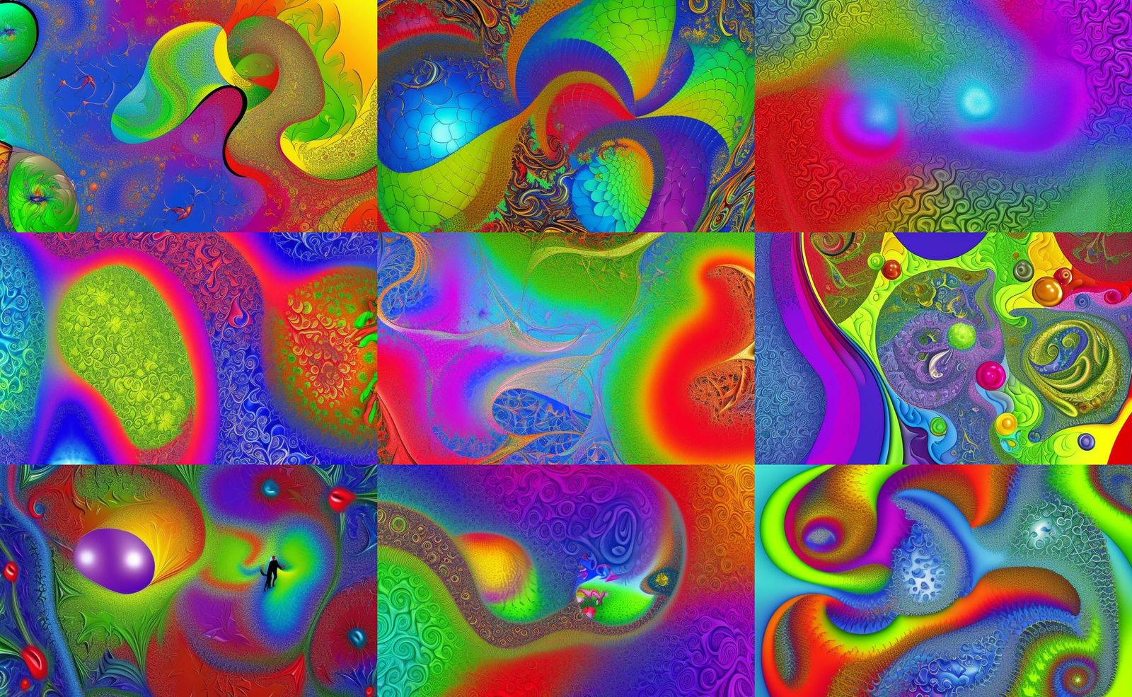 Lovers in a Heavenly Garden: Abstract Fractal Art