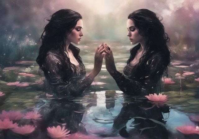 Captivating Water Reflection Portrait