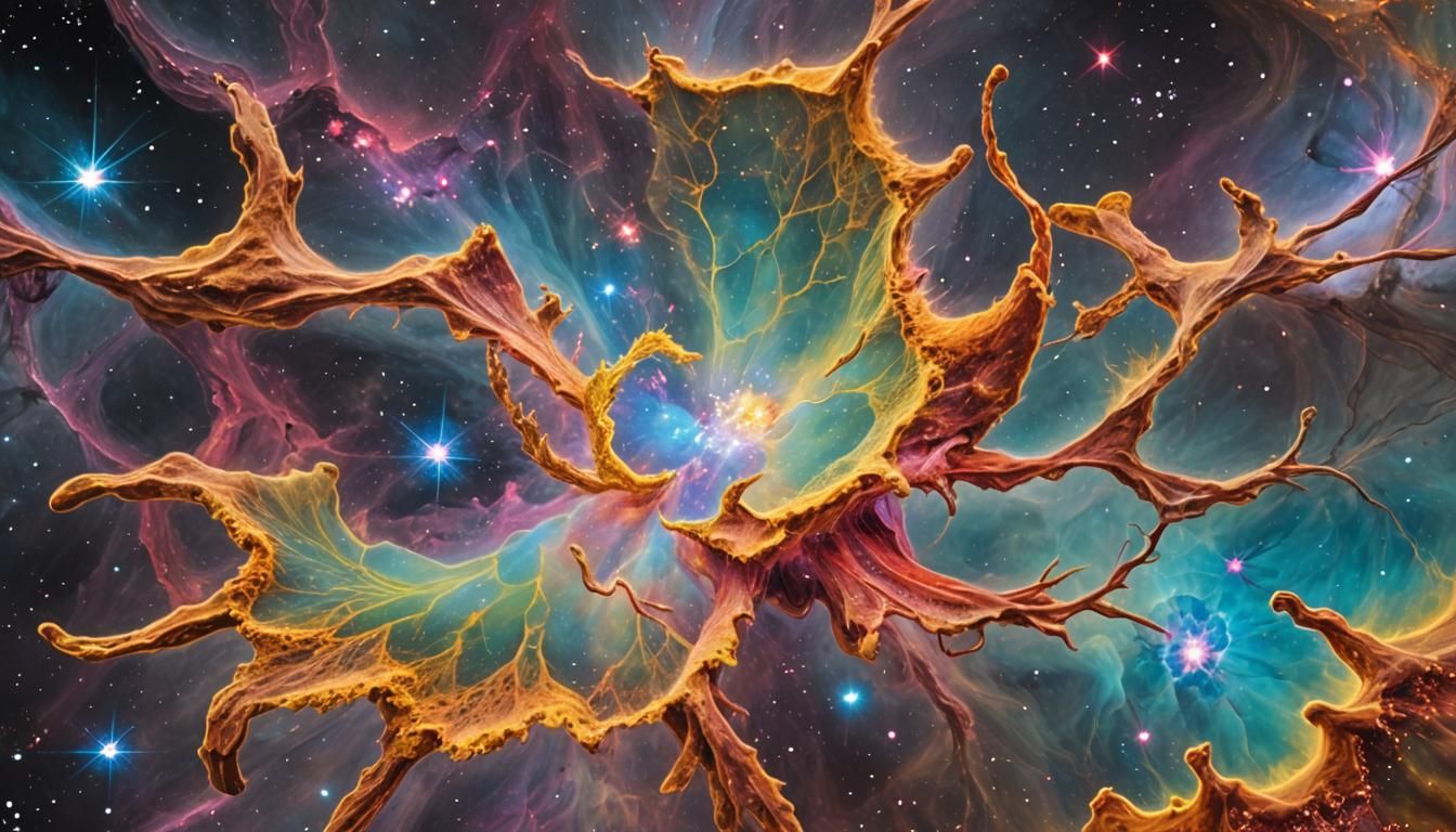 Spectacular Crab Nebula Captured in Prism Spectral Hues