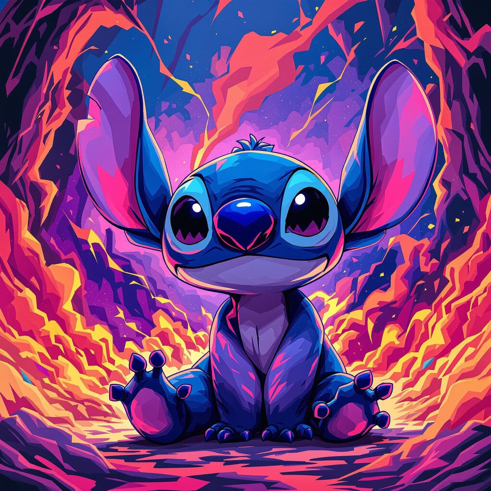 Anime-Inspired Masterpiece in Vibrant Flat Colors