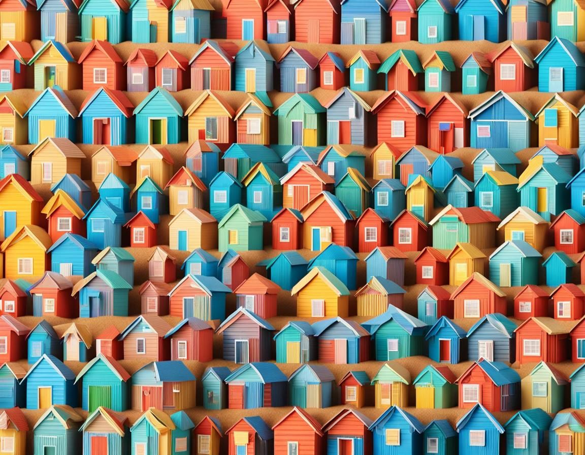 TINY PAPER BEACH HUTS